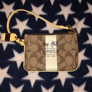 Coach leather wristlet